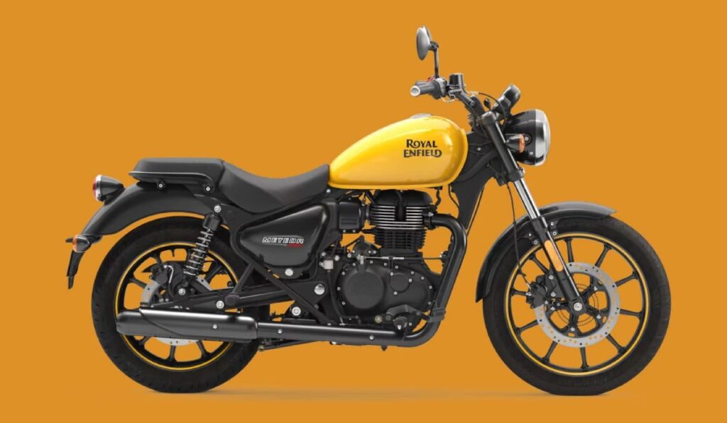 royal enfield Meteor 350 fireball yellow colour