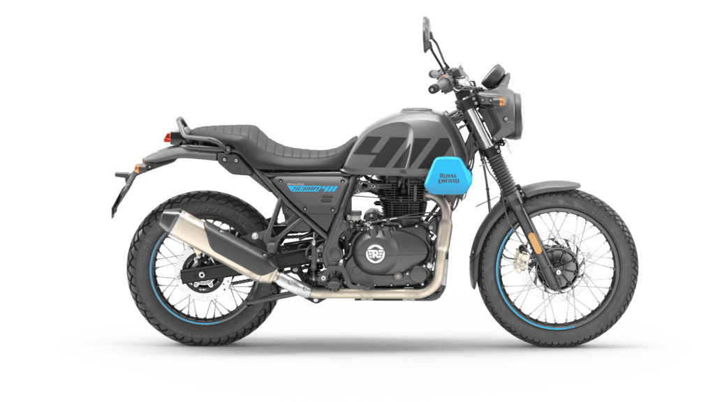 royal enfield scram 411 Graphite blue colour