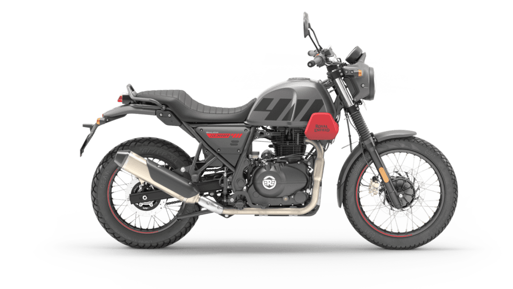 royal enfield scram 411 Graphite red colour
