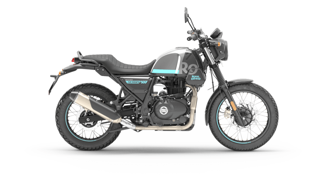royal enfield scram 411 silver spirit color