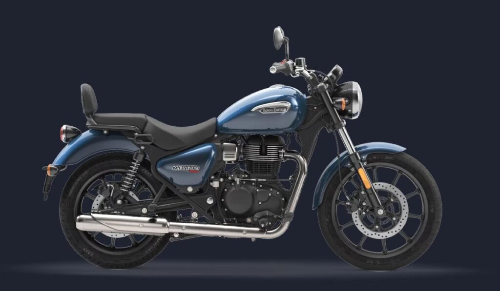 royal enfield Meteor 350 stellar blue colour tank
