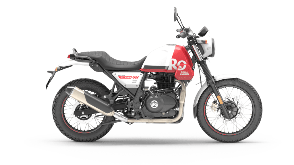 royal enfield scram 411 white flame colour