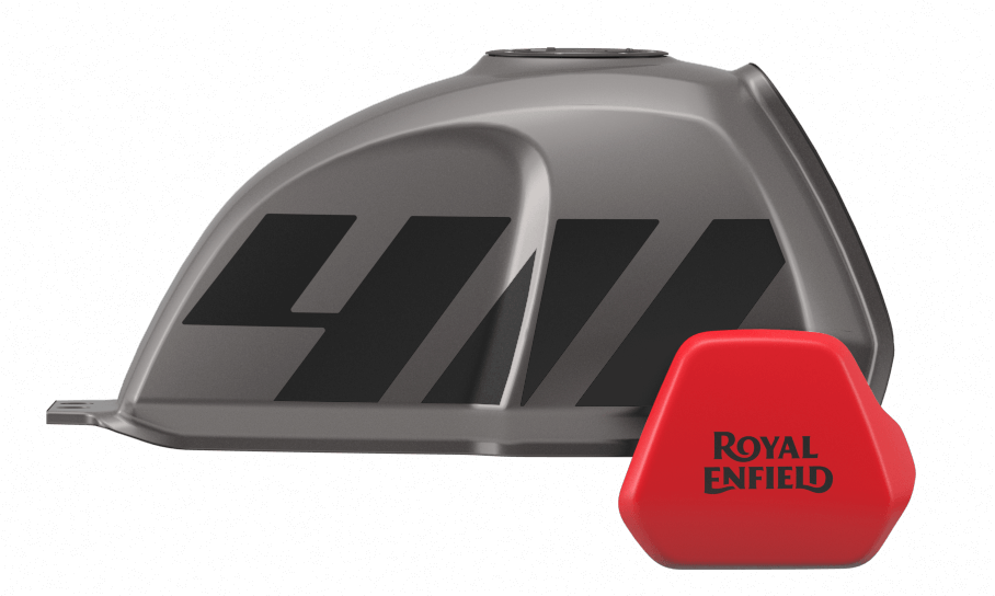 royal enfield scram 411 Graphite red colour tank
