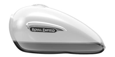 royal enfield Meteor 350 fireball white custom colour tank
