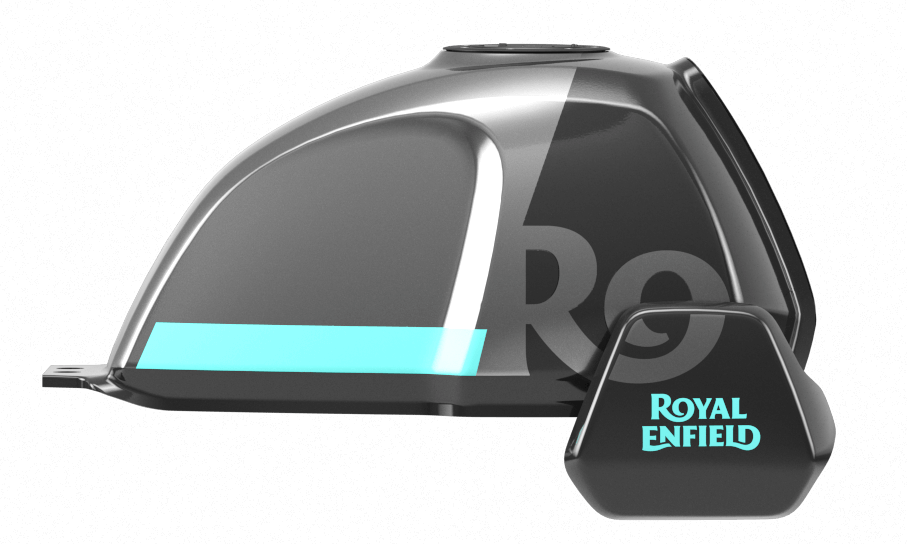 royal enfield scram 411 silver spirit color tank